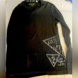 Men’s black Guess shirt long sleeve